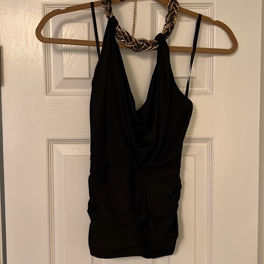 Bebe black halter top